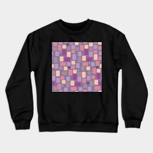 cream and purple rectangles Crewneck Sweatshirt